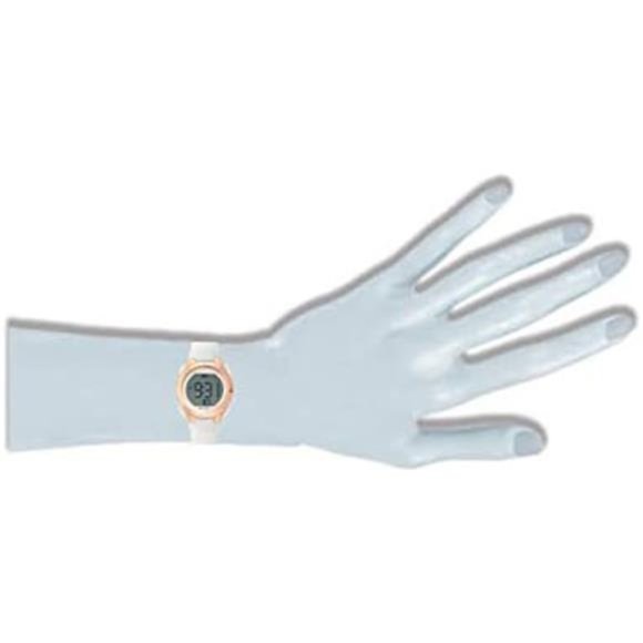 Women\'s Digital Chronograph Resin Strap Watch - White/Rose Gold